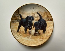 Labrador Dogs Plate, 'RETRIEVERS IN TRAINING'  by Jim Killen for Danbury Mint