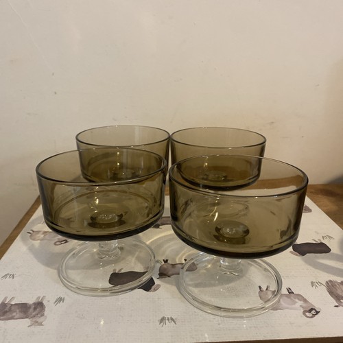 Vintage france smoked glass - smoked,