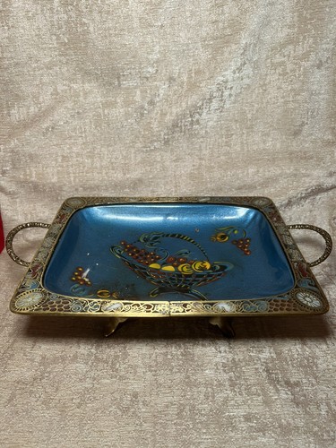 Israel challah tray blue - challah,