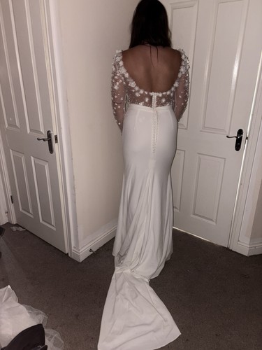 Ivory wedding dress neck - wedding,