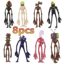 8PCS Siren Head Action Figure Toy Foundation Urban Legend Sirenhead Kids Gifts