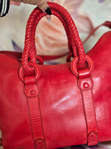 Radley red leather hobo - red,
