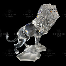 Swarovski Crystal LION ON A ROCK 269377 Rare Ecounters Mint Boxed Retired