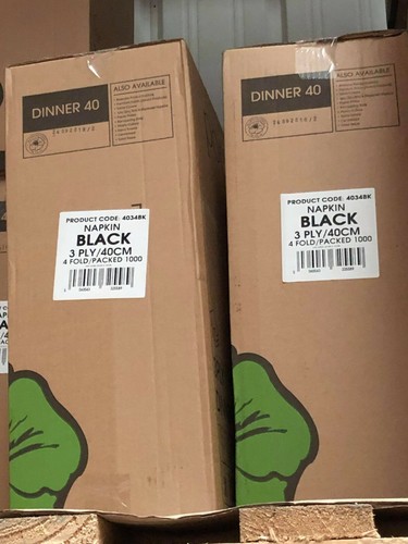 1000 black napkins - x,