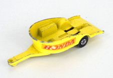 Matchbox Honda Motorcycle Trailer Yellow Toy Model Vintage Collectable No38