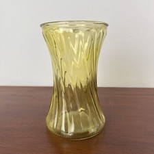 Lime Green Swirl Flared Glass