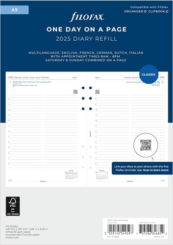 Filofax calendar diary - diary, refill