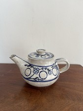 Blue & White Stoneware Teapot