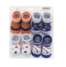 NIB  Boys Baby Booties Socks 4