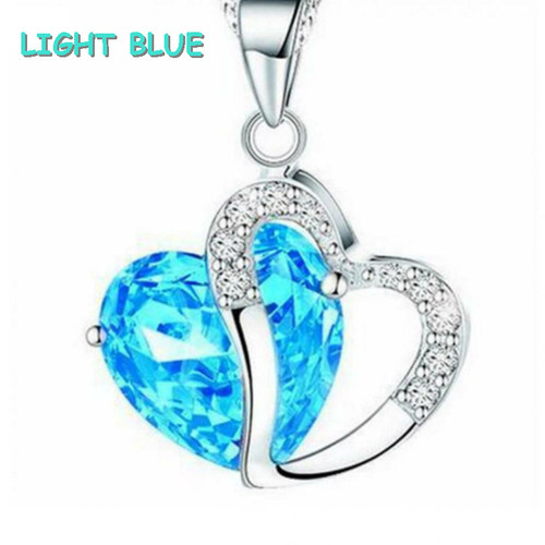 Sterling silver heart crystal - sterling,