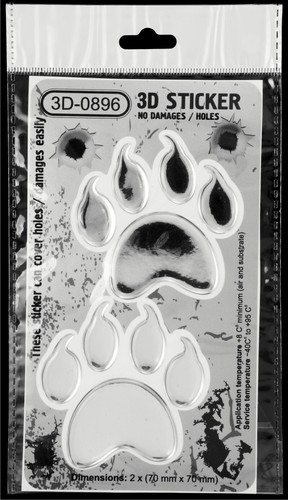 Pair chrome wolf dog - pair,