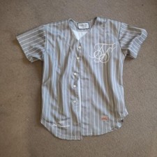 Men's Sik Silk The Movement Baseball Jersey Grey Shirt XS