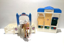 Vintage Barbie Horse Riding Stable (Not Complete) & High Stepper Palomino Horse