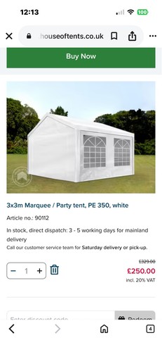 Gala 6x4 metre damaged - gala,