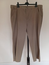 Taylor & Reece Trousers W42 L28 cotton elastic sides hook + loop back pockets 
