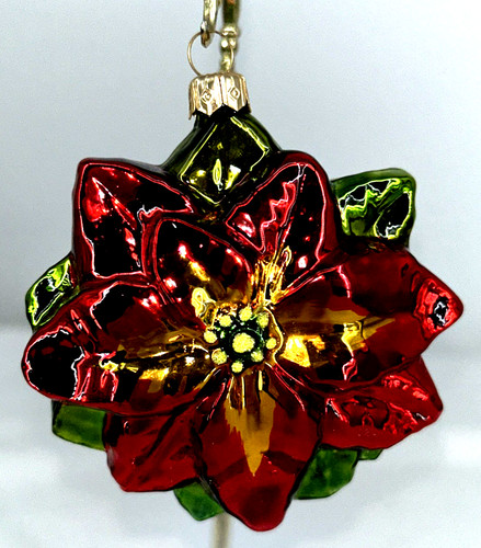 Poinsettia christmas ornament - poinsettia,