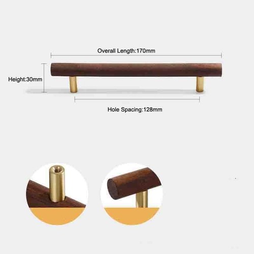 Walnut drawer pulls wooden - walnut,