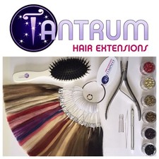 Tantrum Hair Extensions Starter Kit Micro Rings PullingNeedle Pliers Colour Ring