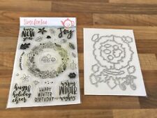 time for tea designs, A5 Stamp & Die Set, Winter Wishes Wreath