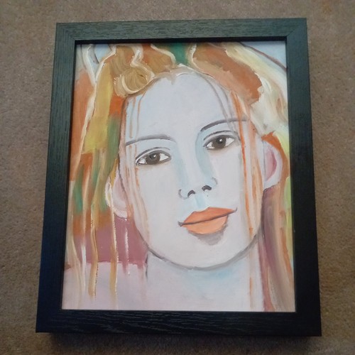 Oil painting female portrait - oil,