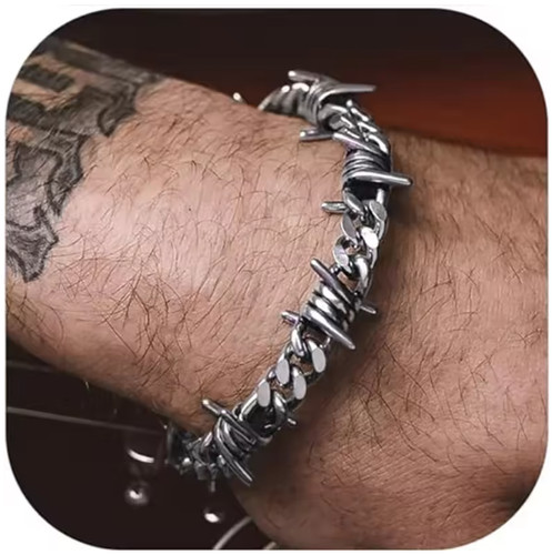 Barbed wire cuban - cuban, chain