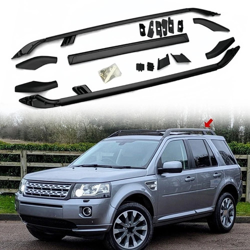 Black roof rack side - black,