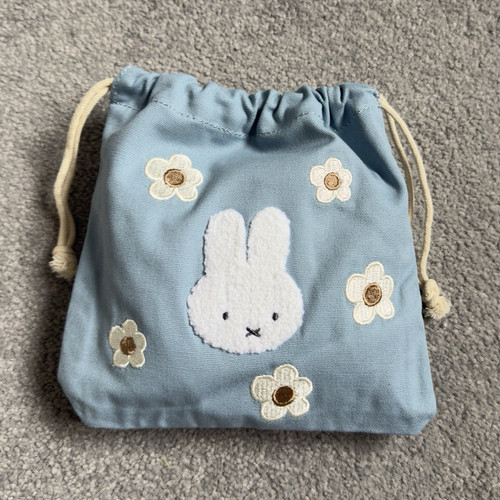 Miffy blue canvas - blue, embroidered