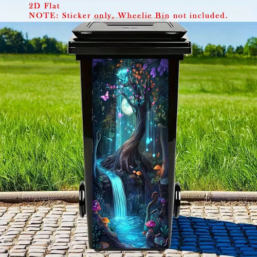 Wheelie bin sticker enchanted - wheelie,