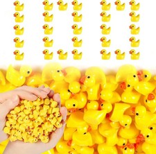 100 Mini Resin Ducks, Miniature Realistic Shape Tiny Duck Toys, Baby Bath Toys