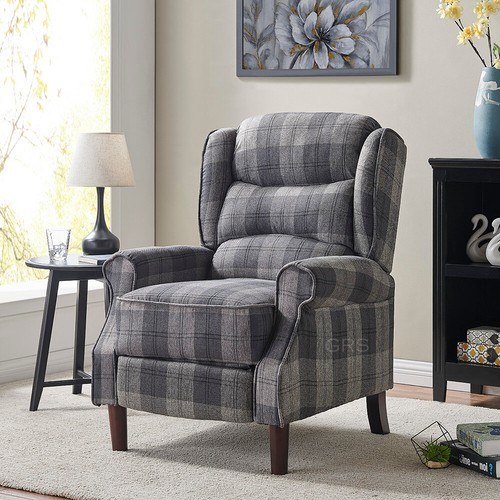 Recliner armchair tartan - recliner, chair