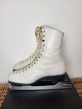 Vintage White Lace Up Ice Skates Size 5.5 Adults The Stuburt Stubbs & Burt Ltd