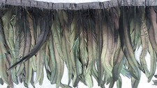 1 YARD LARGE KING ROOSTER HACKLE HEN FEATHER FRINGE TRIM FASCINATOR MATERIAL 