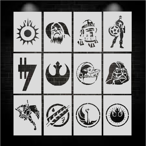 Super hero stencils - super,