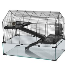Uimoso Wire Cage Habitat for Hamsters, Gerbils, and Small Animals, 29.5in