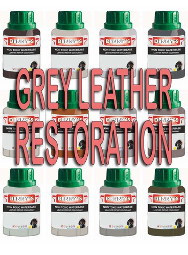Grey leather restoration paint - grey,