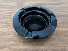 Vintage Black Round Glass