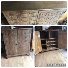 Wine Rack Bar Drink Bottle Storage Shelves Glass Holder Free Standing Wooden