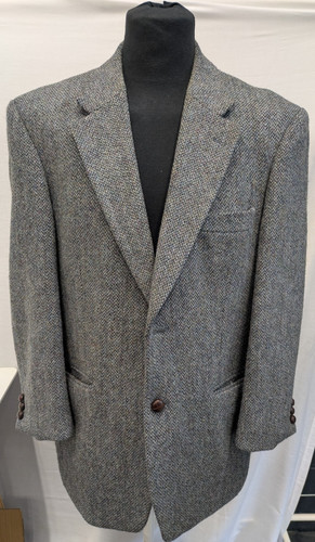 Men grey harris tweed blazer - harris,