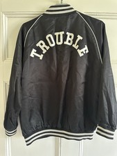 R13 Women’s Silk Bomber Jacket With Silver Metallic Thread M