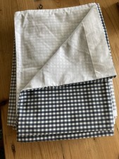 Twin Set Navy/White Checked  M&S Single Duvet Covers & Pillowcases. Unused