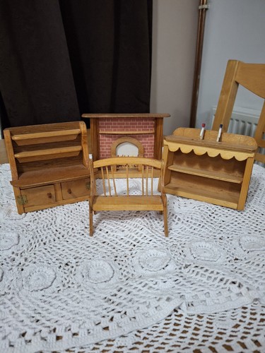 Vintage wooden dolls house - vintage,