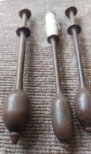 Lot Of 7 Antique Belgian Lace Bobbins ? Vintage Dark Wooden Lace Bobbins.
