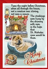 Chow Chow Dog Christmas Card