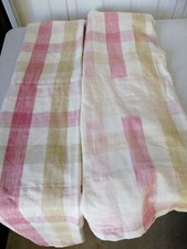 Laura Ashley Pink and beige check Curtains Blinds