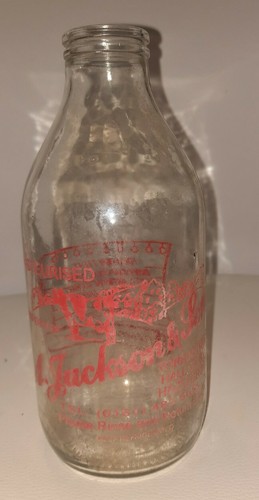 Vintage milk bottle jackson - vintage, bottle.