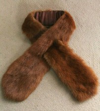 Vintage Russet Fur Scarf/