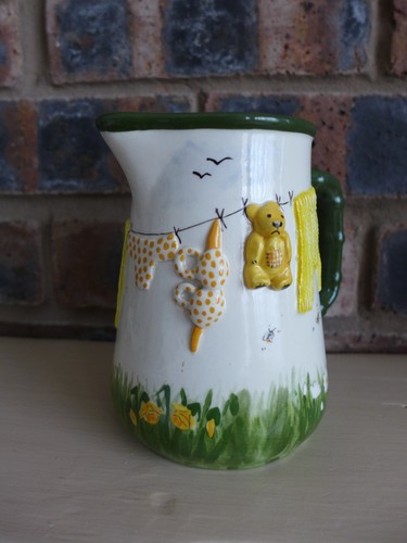 Handmade decorated jug hand - decorated,