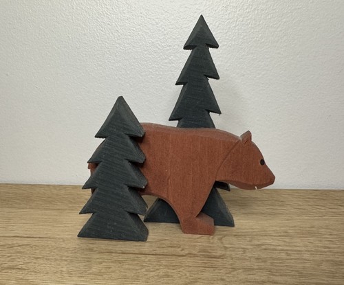 Rustic handmade wooden - handmade, bear