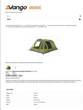 Vango Icarus 500 DLX tent and all extras - brand new/never used