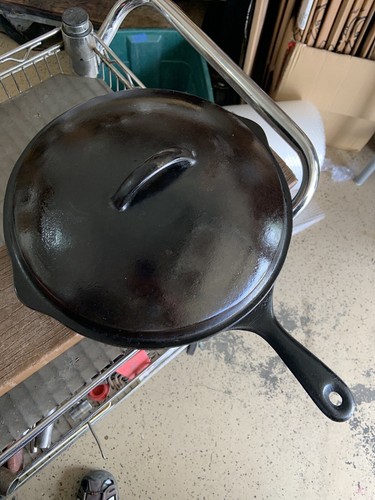 Antique cast iron deep - iron, pan